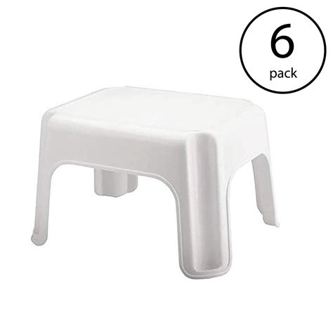 Rubbermaid Durable Plastic Step Stool W 300 Lb Weight Capacity White
