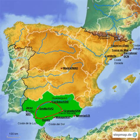 Lexas länderservice > landkarten > europa > spanien. StepMap - Spanien - Landkarte für Spanien