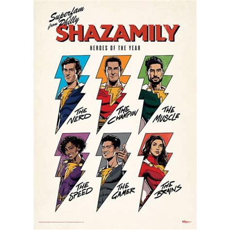 Shazam Fury Of The Gods Heroes Of The Year Mightyprint Wall Art