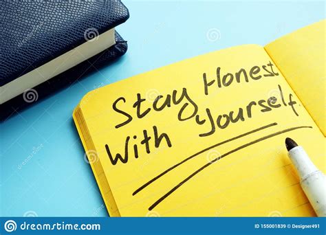 Stay Honest With Yourself Written On The Page Stock Image Image Of