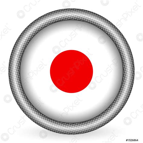 Japan Flag Button Stock Vector 1526864 Crushpixel