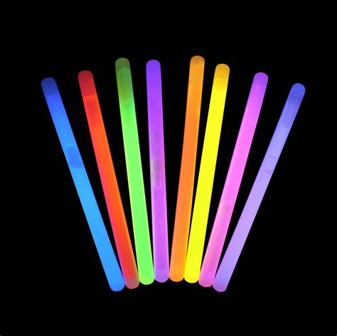 Parties Festivals 6 Bright 10mm Glow Sticks Coloured Bright Glowsticks