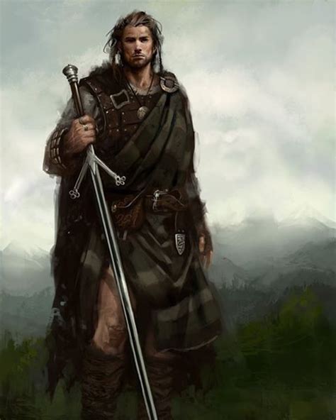 Scottish Highlander Celtic Warriors Fantasy Character Design