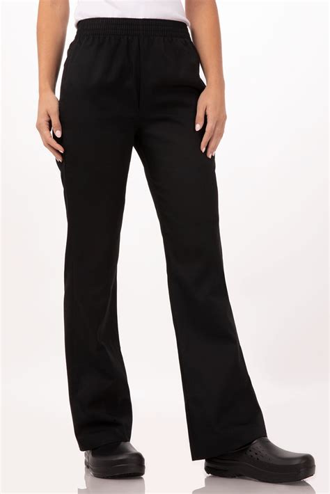 Chef Works Womens Black Essential Baggy Chef Pants