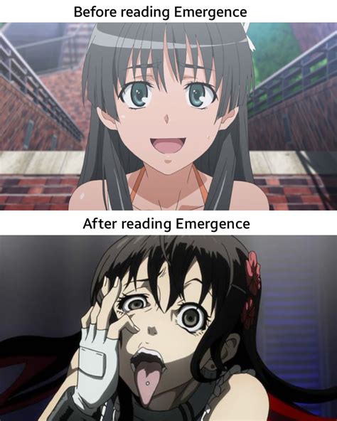 Before And After Reading Emergence By Shindol Emergence Metamorphosis Know Your Meme