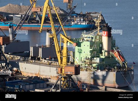 ODESSA, UKRAINE-NOVEMBER 27, 2021: Odessa commercial sea port in