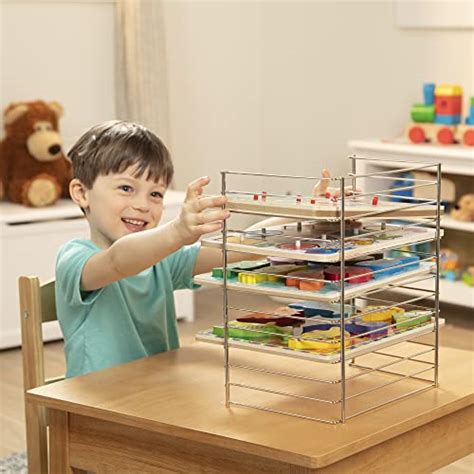 Melissa And Doug Multi Fit Metal Wire Puzzle Rack 12 Inches Wide And 075