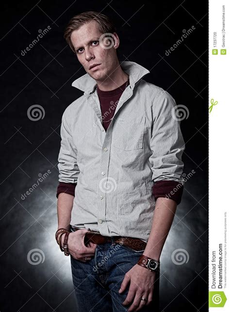 Attractive Twenties Caucasian Man Stock Photo Image Of Fashion Pose