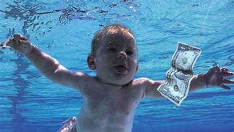 Nirvana S Nevermind Baby Recreates Album Cover At 25 CBS News