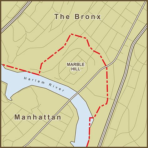 A Map Of The Strange Border Between Manhattan And The Bronx — Am Proehl