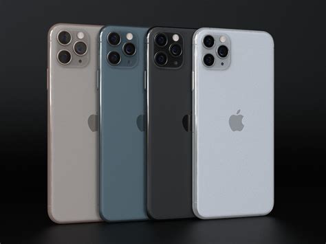 3d Model Apple Iphone 11 Pro Max All Official Colors