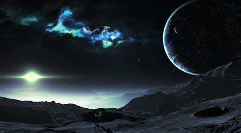 Wallpaper Digital Art Night Planet Sky Space Art Nebula