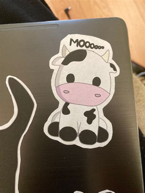 Cute Cow Sticker Etsy