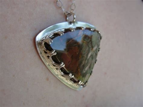 Items Similar To Jasper And Sterling Silver Necklace On Etsy