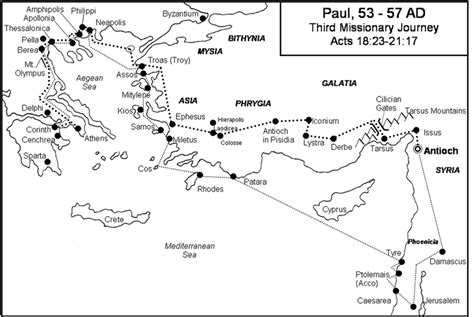 Pauls Third Missionary Journey Map Maps Catalog Online