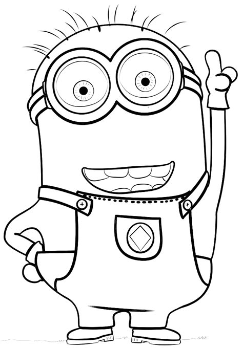 Minion Phil Coloring Page Free Printable Coloring Pages
