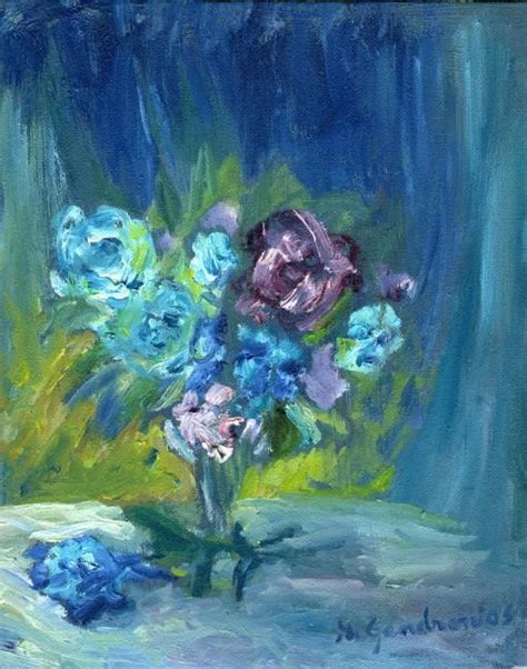 Fleurs Mystérieuses Copyright Madeleine Painting By Madeleine Gendron