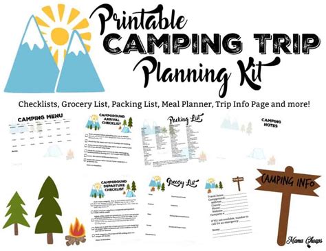 Free Printable Camping Trip Planning Kit Mama Cheaps®