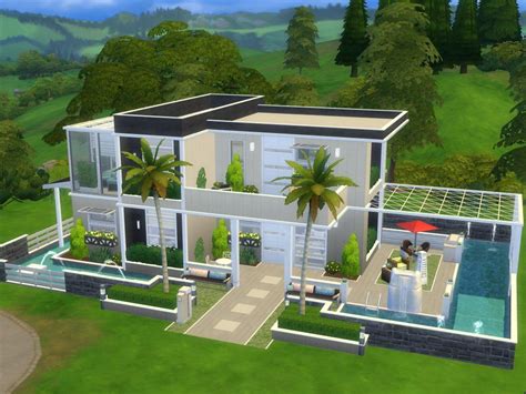 Mod The Sims Hilltop Abode No Cc Casa Sims Casas The Sims 4
