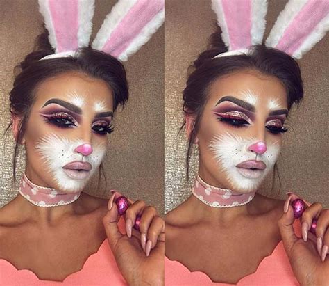 glitter bunny face makeup