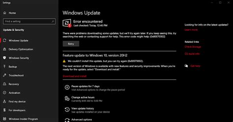 Feature Update To Windows 10 Version 20h2 Fail To Install Windows 10