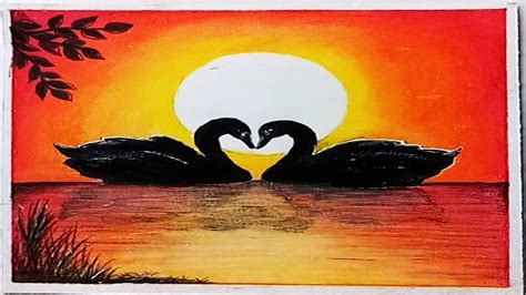 Sunset Drawing Easy Easy Sunset Drawing At
