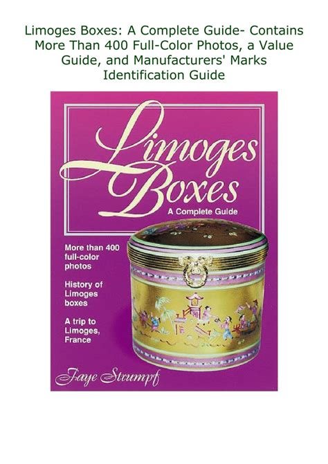 PDF Download Limoges Boxes: A Complete Guide- Contains More Than 400