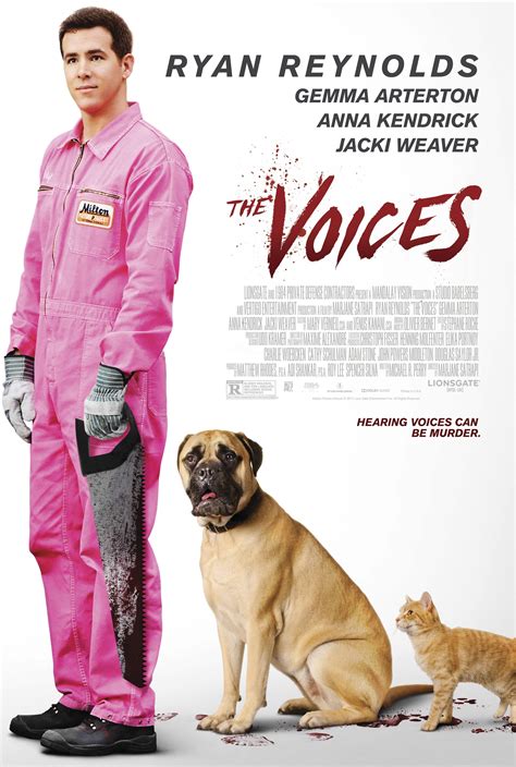 The Voices Movie Poster PLOT A Schizophrenic Ryan Reynolds Pursues His Office Crush