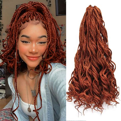 Buy Goddess Curly Box Braids Crochet Braids Hair 3s Wavy Box Braided Hair Extension Synthetic