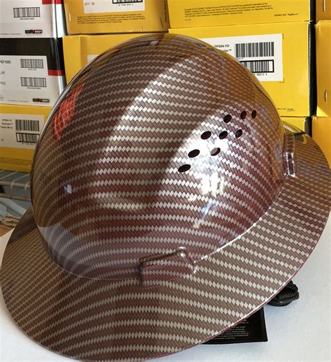 Hdpe Hydro Dipped Red Full Brim Hard Hat With Fas Trac Suspension