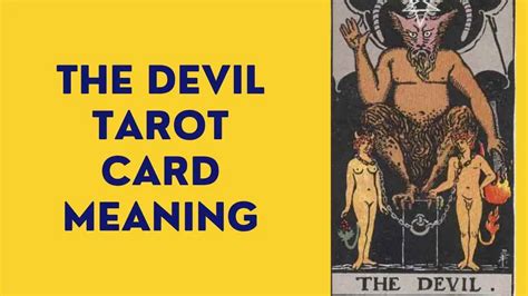 The Devil Tarot Card Meaning What Does It Indicate Eastrohelp