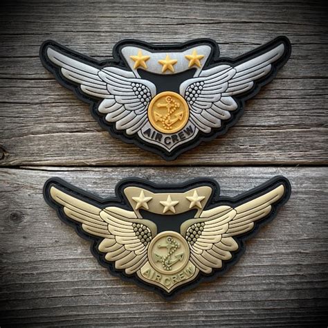 Combat Aircrew Wings Pvc Patch Navy Marine Corps Enlisted Etsy