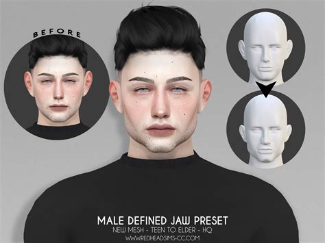 Defined Jaw Preset From Red Head Sims • Sims 4 Downloads