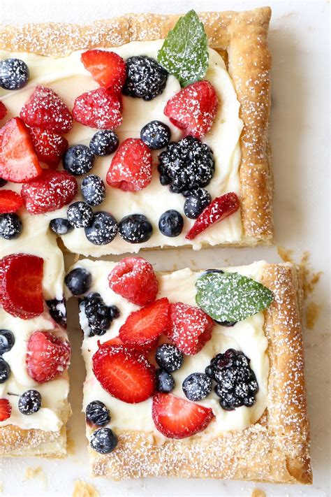 Berries Cheesecake Puff Pastry Tart Recipe An Easy Pastry Tart With A