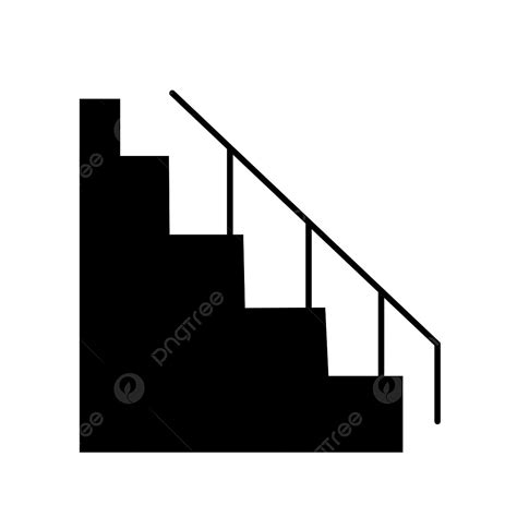 Stair Silhouette Transparent Background Vector Stairs Icon Stairs