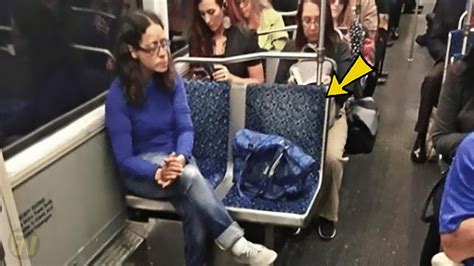 woman refuses to take bag off seat gets taught lesson youtube