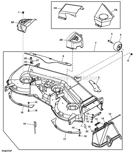 John Deere X300 42 Inch Mower Deck Parts Diagram