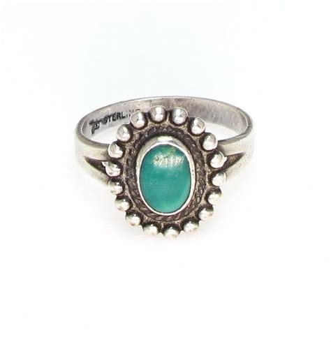 Sterling Silver Oval Turquoise Ring By Bell Trading Post Etsy