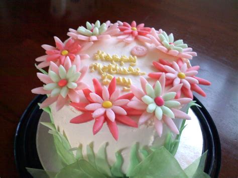 Simple pink rosettes adorn this light blue cake designed just for mom! Pinky Promise Cakes: Mothers day cake for my mommy