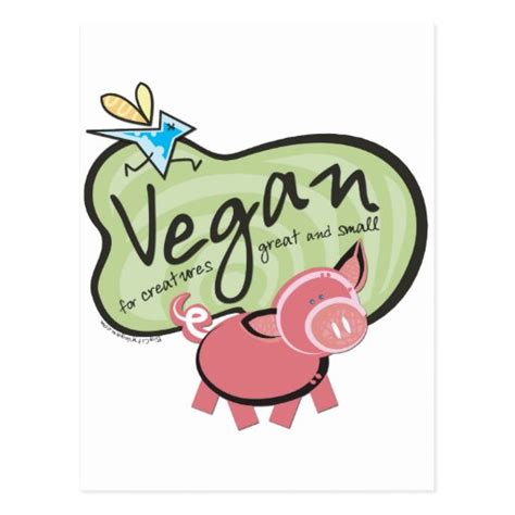 Cute Vegan Message Postcard Zazzle