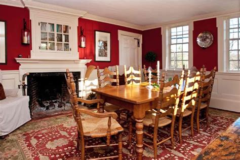 Love The Color On The Walls Of This 1700s Restored Farmhouse Dining