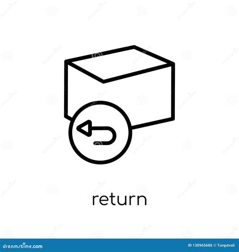 Return Icon Vector Isolated On White Background Logo Concept Of
