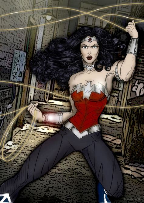 Wonder Woman And The Lasso Of Truth Colour By Renstar71 On Deviantart