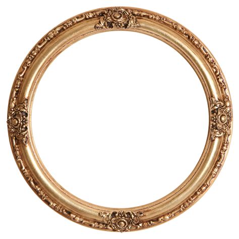 Round Frame In Gold Leaf Finish Gold Picture Frames With Antique