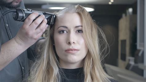 Blonde Woman Shaves Her Head For Cancer Awareness 4k Remaster Youtube