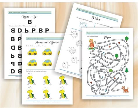 Riddles And Brain Teasers For Kids Age 5 8 Worksheets With Etsy