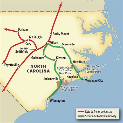Vacaciones Por North Carolina En Tren Y Autobús Thruway Amtrak