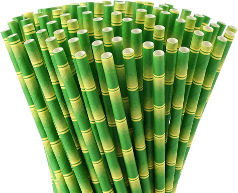 Bamboo Paper Straws Biodegradable Disposable Party Drinking Straws For