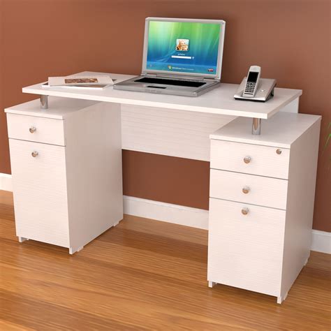 This White Computer Writing Desk Is Built With An Intelligent Design