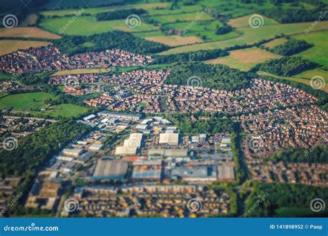 Small English Town Seen From The Above Stock Photo Image Of Horizon